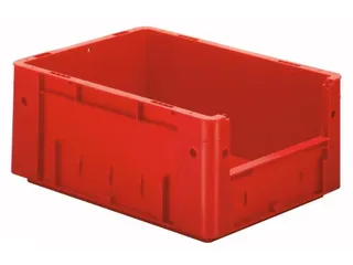 Euronorm Stapelkrat Rood 175x400x300mm 14.5l Gesloten Grijpopening - 1