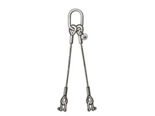 Staaldraadstroppen 2strengen 4.4t 0-45° Kabel Ø 18mm Harpsluiting