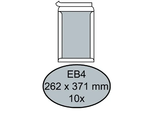 Envelop Quantore Bordrug Eb4 262x371mm 120gr wit Zelfklevend
