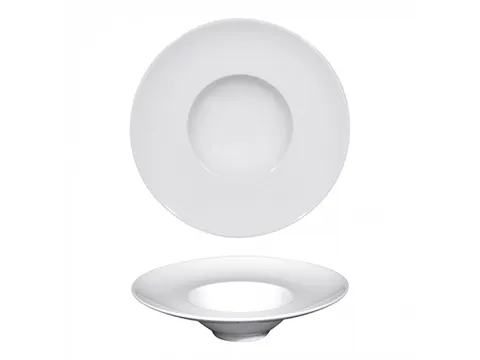 Voorgerecht/dessert Porselein Bord 24cm wit