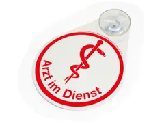 aanwijzingsbord,m. zuignap,v. binnen,"Dienstdoende arts",HxB 110x80mm