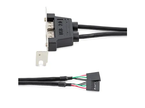 2-poorts USB A vrouwelijke low-profile Slot Plate Adapter