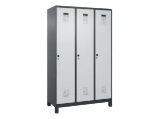 locker,HxBxD 1950x1200x500mm,3vak,vak B 400mm,draaigrendel,voeten - 3