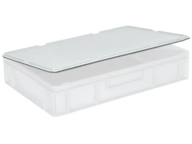 Couvercle À Charnières Pour Bac Norme Europe Lxl 600X400Mm Blanc