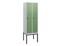 locker,HxBxD 1950x600x500mm,2vak,vak B 300mm,draaigrendel