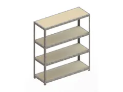 Breedvakstelling Hxlxd 1970x1704x600mm Vak 500kg 4 Houten Legborden