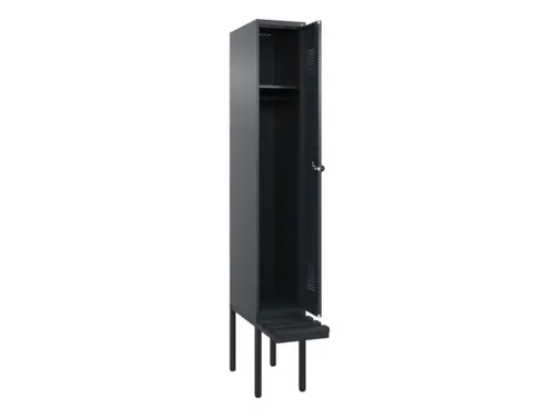 locker met bank,HxBxD 2120x300x815mm,1vak,vak B 300mm,draaigrendel