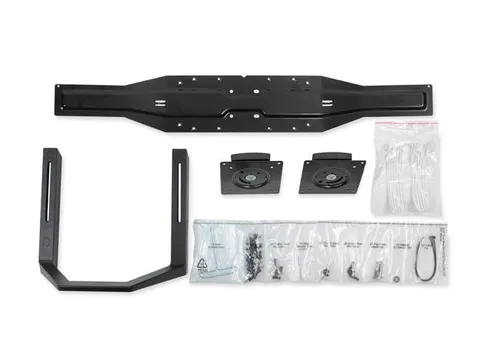 Dubbele monitor en handgreepset