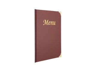 Menukaart Securit A4 4 tas wijnrood lederlook - 3