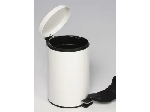 pedaalemmer,3l,HxØ 270x170mm,binnenbak kunststof,romp staal wit