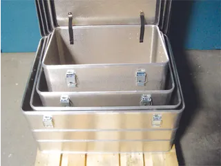 Aluminium transportkist,HxLxB 340x388x288mm,26l,wanden gesloten - 2