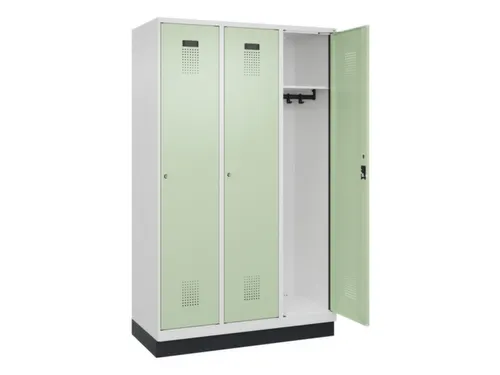 locker,HxBxD 1950x1200x500mm,3vak,vak B 400mm,cil.-slot,sokkel