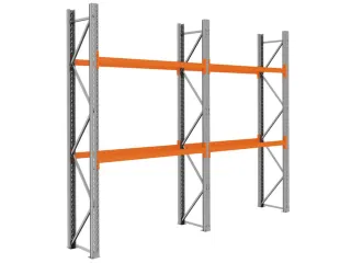 palletstelling,basis+1xaanbouw,HxBxD 3360x3950x750mm,vakl. 3000kg - 1