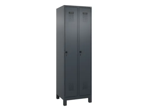 locker,HxBxD 1950x600x500mm,2vak,vak B 300mm,draaigrendel,voeten