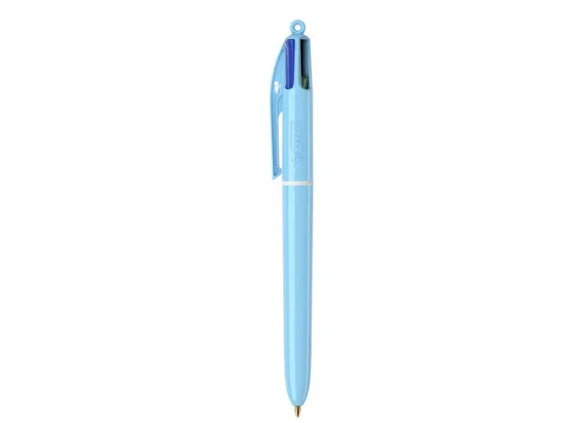 Balpen Bic 4-kleuren M pastel assorti