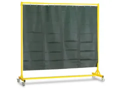 Lasscherm Verrijdbaar Pvc Strokengordijn Hxbxd 2000X2000X600Mm