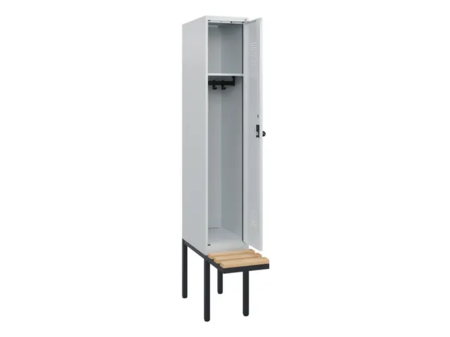 locker met bank,HxBxD 1950x300x815mm,1vak,vak B 300mm,draaigrendel