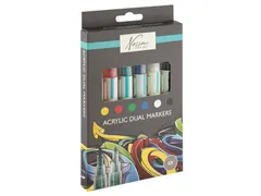 Acrylmarker Nassau duopunt set à 6 kleuren