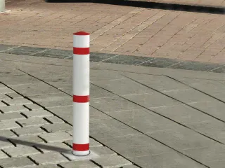 Signaleringspaal Kunststof H 1160Mm Uitneembaar Met Bodemhuls Rood/wit - 1