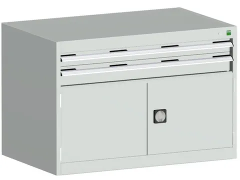 ladekast HxBxD 700x1050x650mm 2laden RAL7035 front RAL7035