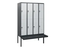 Dubbeldekse dekenkist,HxBxD 1950x1200x815mm,4x2vak.,vak B 300mm