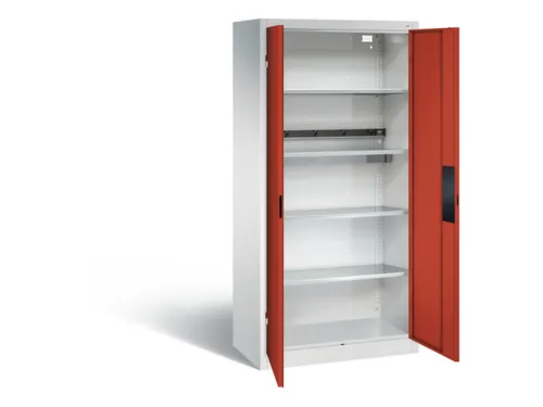 acculaadkast 1950x930x500mm 5stekkerdozen 230V cil.-slot front RAL3000