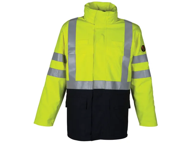 Parka HAVEP 40005 jaune fluo/bleu marine Taille S
