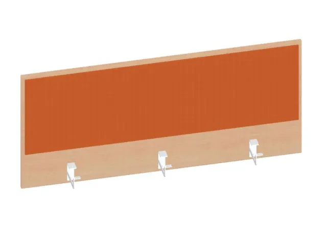 baliepaneel,v. bureau,aanbouw achter,B 1200mm,NE-esdoorn,BN3012-oranje