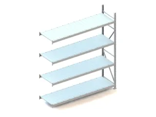 Breedvakstelling aanbouwveld HxBxD 2500x2251x650mm 4 stalen legborden - 1