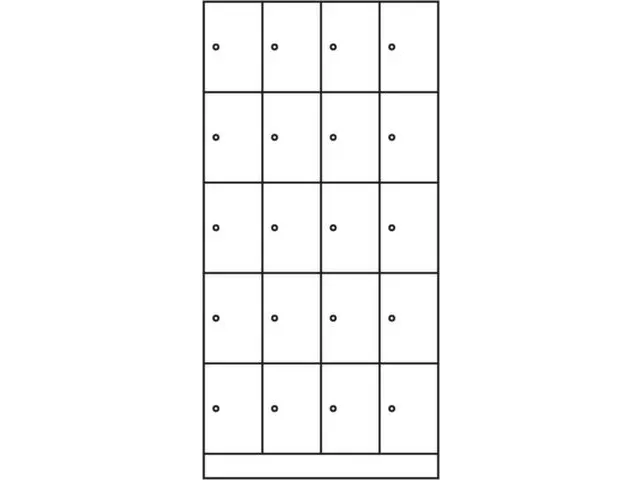 armoire multicases,corps RAL7035,face avant RAL7035