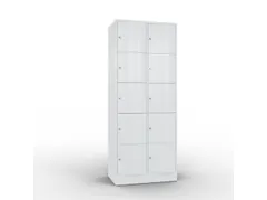 lockerkast cil.slot 1950x770x540mm 2x5 vakken RAL7035 front RAL7035