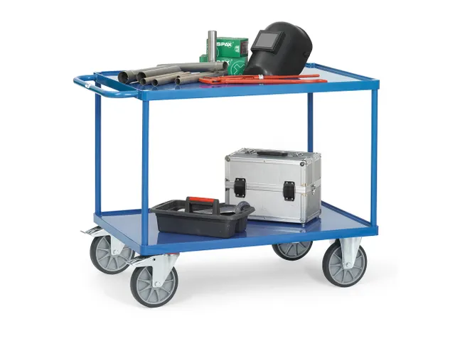 Tafelwagen Laadvlak Van Staalplaat En Rand 600k 2 Etages 1000x700mm