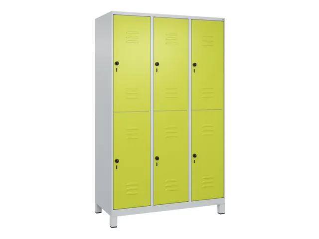 dubbeldekse locker,HxBxD 1950x1200x500mm,3x2vak.,vak B 400mm