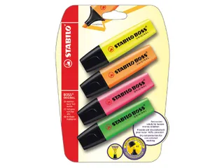 Markeerstift STABILO BOSS Original 70/4 assorti blister à 4 stuks - 1