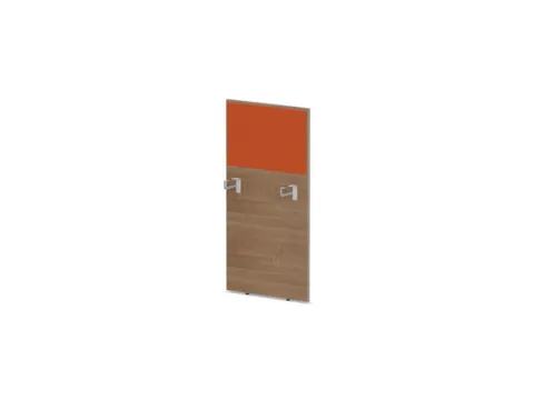 baliepaneel,v. bureau,aanbouw links,B 600mm,NT-cherry,BN3012-oranje