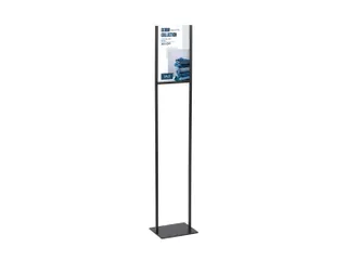 Infostandaard zwart metaal met acryl bord A4 - 1