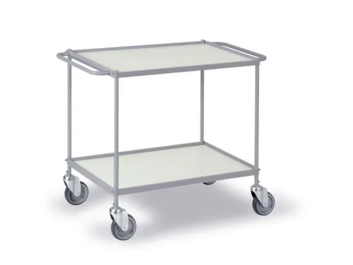 Universele Wagen 150kg 785x500mm 2 Etages Met Beugel Zilvergrijs