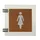 Premium Pictogram Glasslook Houtlook Dames 150x150mm