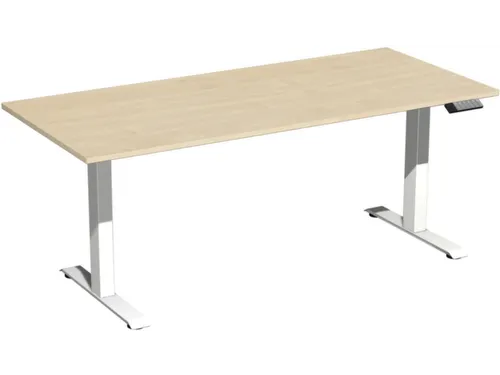 Elektrisch ihv bureau,HxBxD 730-1230x1800x800mm,blad esdoorn