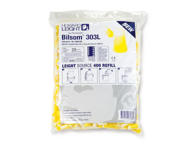 Bilsom 303L Disposable oordoppen 33 dB Maat L Geel Navulling 200 paar