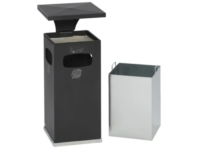 Combi-Asbak Donker Antraciet 955x500x500mm 3 Inworpopeningen