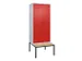 locker voor scheiding van kleding,HxBxD 2120x800x815mm,2vak