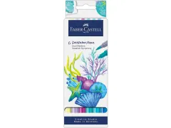 Duo aquarelmarker Faber-Castell Goldfaber kartonetui 6 stuks Seashells
