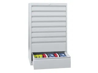 ladekast HxBxD 1000x715x600mm 8laden slot RAL7035 front RAL7035 - 1