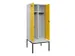 locker met bank,voor scheiding van kleding,HxBxD 2120x800x815mm,2vak
