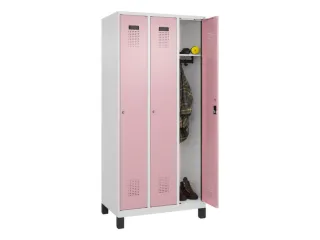locker,HxBxD 1950x900x500mm,3vak,vak B 300mm,cil.-slot,voeten - 1