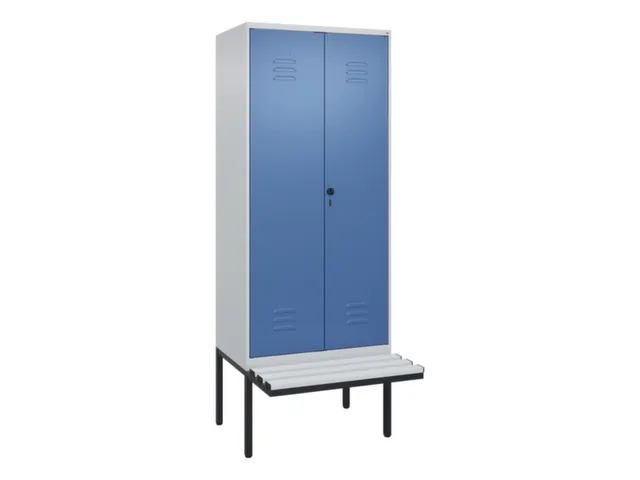 armoire vestiaire noir et blanc HxlxP 2120x800x815mm 2compart.