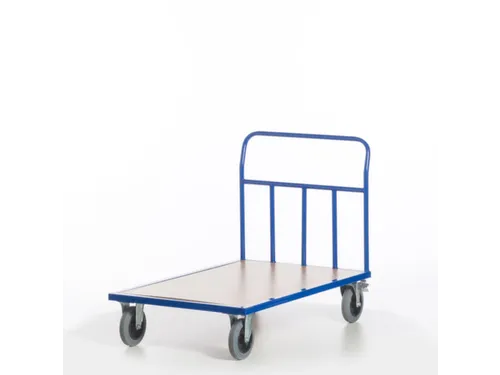 kopwandwagen,draagverm. 500kg,laadvl. LxB 1200x800mm,houtplaat,1wand