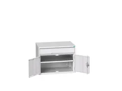 ladekast HxBxD 600x800x550mm 1lade 2deuren RAL7035 front RAL7035