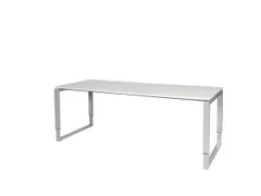 Domino Plus Bureau Hoogte Verstelbaar 2000x800mm Wit 25mm Alu O-Poot
